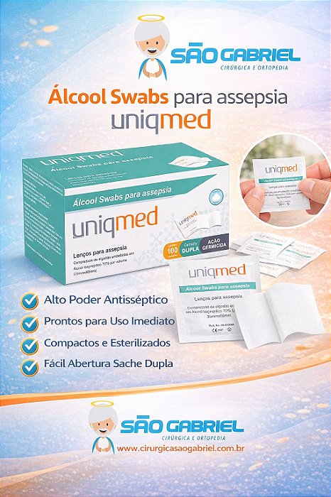 Alcool Swab c/100unid Uniqmed