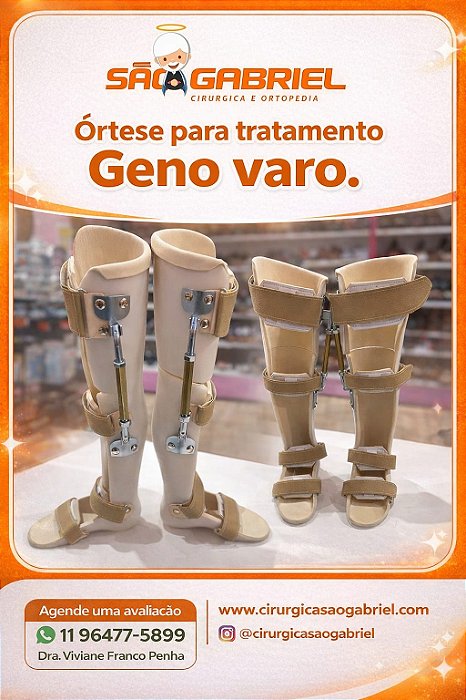 Órtese Geno varo sob medida