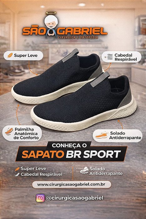 Tenis Masculino Preto BR sport 60011203 Actvitta