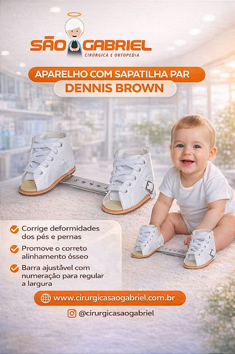 Órtese Dennis Brown para Pé Torto Congenito Preto