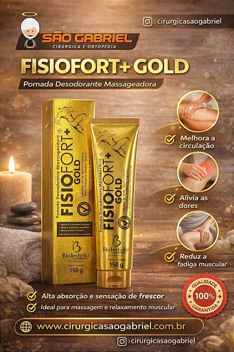 Gel Massageador Fisiofort + Gold 150 g