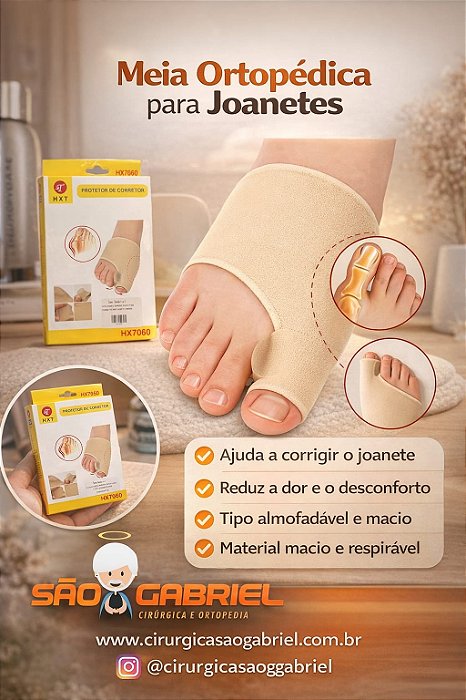 Corretivas Para Joanete Com Separador De Silicone Meia Ortopédica