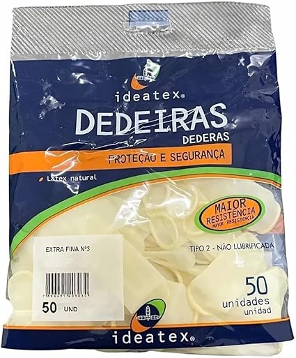 Dedeira De Látex Ideatex Nº3 Pacote 50 Unidades