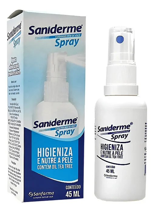 Spray Antisséptico Higienizar E Nutrir A Pele 45ml Saniderme