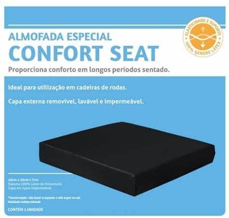 Almofada Quadrada Látex Confort Seat Perfetto