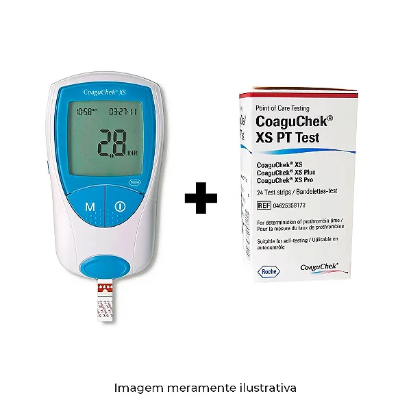 Coagucheck XS Kit + Tiras Coaguchek Xs PT caixa com 24 - Roche