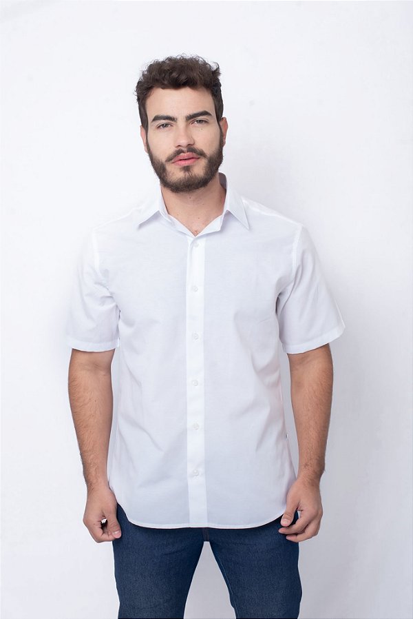 Camisa Manga Curta Branca