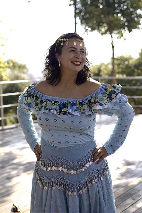 Ciganinha em Laise azul