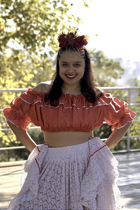 Cropped Ciganinha Poá