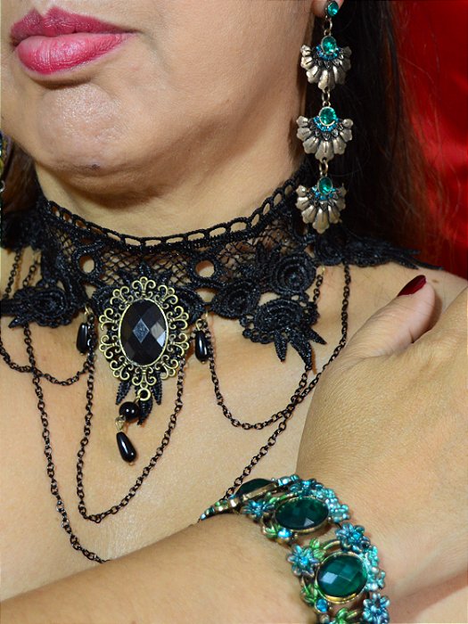 Choker Gola Alta rendada