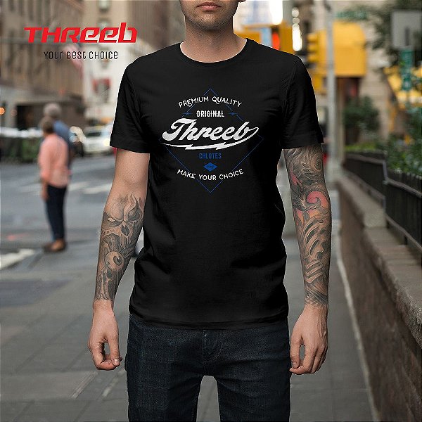 Camiseta Threeb Preta Make Your Choice