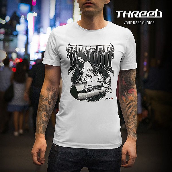 Camiseta Threeb Branca Drop Me
