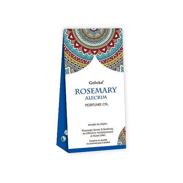 Perfume indiano Rosemary Alecrim - Goloka - 10ml - Para Pele e Difusor.