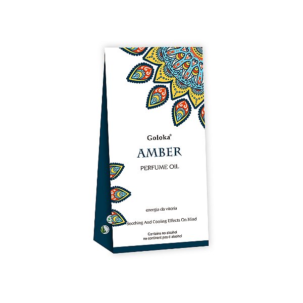 Perfume Indiano Âmbar - Goloka - 10ml - Para Pele e Difusor.
