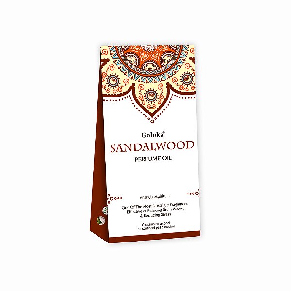 Perfume Indiano Sândalo - Goloka - 10ml - Para Pele e Difusor.