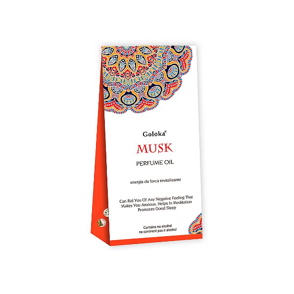 Perfume Indiano Musk - Goloka - 10ml - Para Pele e Difusor.