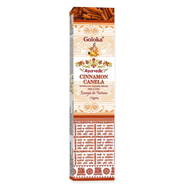 Incenso Indiano Canela - Energia da fortuna - Ayurvedic