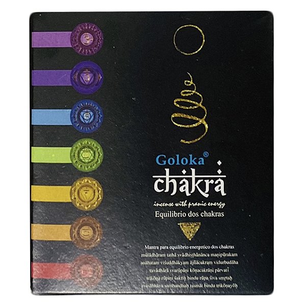 Incenso cone cascata Chakras Goloka 10 Cones