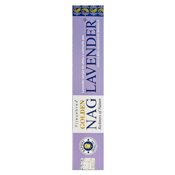 Incenso Massala Golden Nag Lavanda - Paz