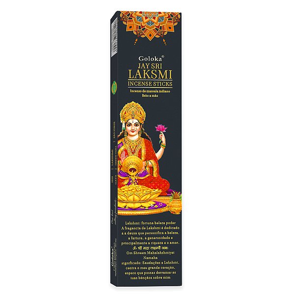 Incenso Indiano de Massala - Linha Goloka Black - Laksmi - 15G