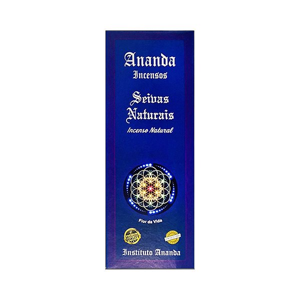 Incenso Natural Ananda - Seivas Naturais - Premium