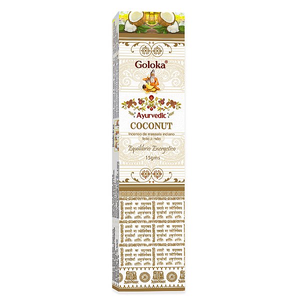 Incenso Goloka Ayurvedic Coconut - Coco - 15g