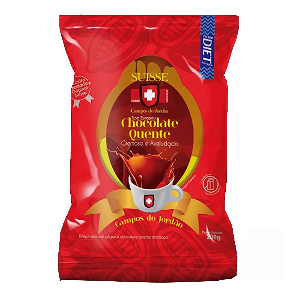 Chocolate Quente Cremoso Suisse Chocolat Diet 200g