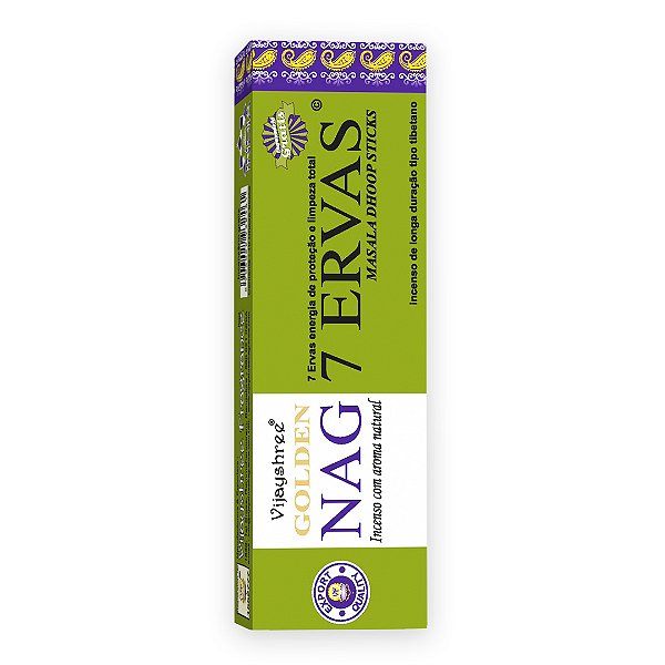 Incenso Indiano Golden Nag Dhoop - 7 Ervas