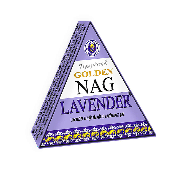 Incenso Cone Cascata Golden Nag Cx Triangular - Lavander