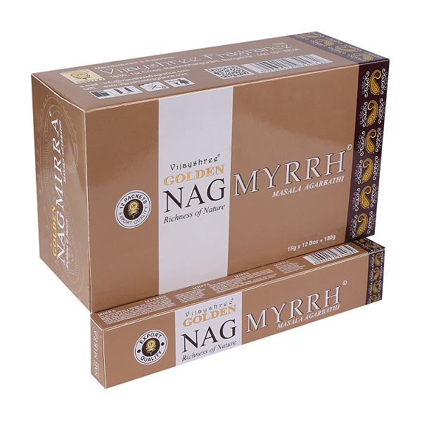 Incenso Golden Nag Massala - Mirra - Myrrh - 15 varetas