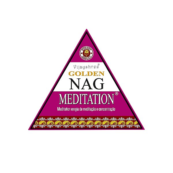 Incenso Cone Cascata Golden Nag Cx Triangular - Meditation