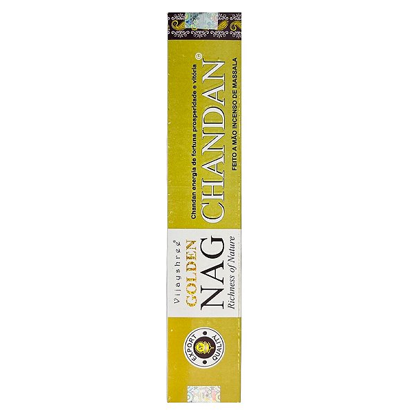 Incenso Golden Nag Chandan Masala - Sandalo - 15 varetas