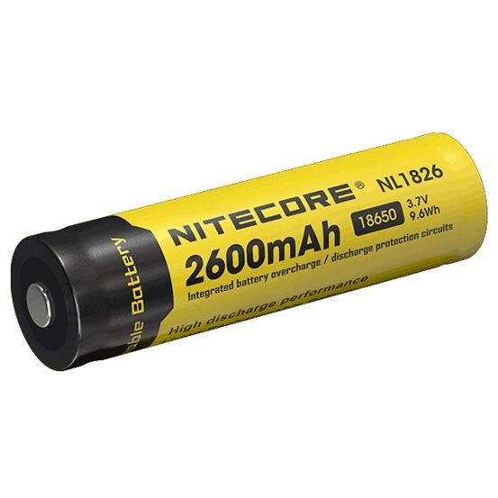 Bateria Recarregável Litio 18650 3.7V 2600mAh - Nitecore
