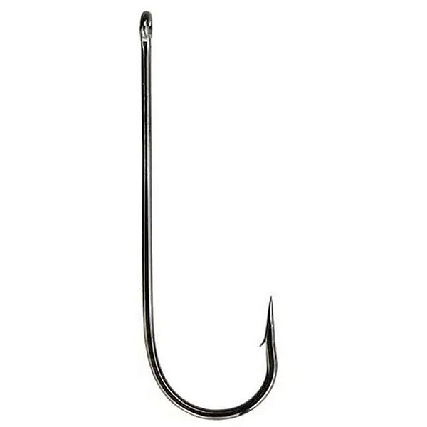 Anzol Long Hook Black 1/0 C/10 - Crown
