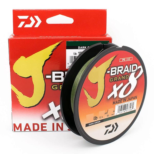 Linha Multi J-Braid Gr X8 Darkgreen 40Lb 0,32Mm 270M Daiwa - Marine Sports