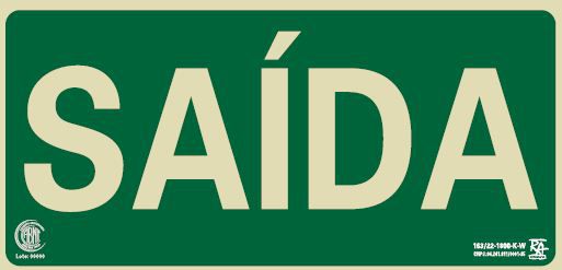 PLACA SAÍDA FOTOLUMINESCENTE