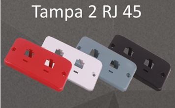 TAMPA 2 RJ 45 CAIXA 1/2"-3/4" PVC ANTICHAMA