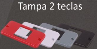 TAMPA 2 TECLAS CAIXA 1/2"-3/4" PVC ANTICHAMA