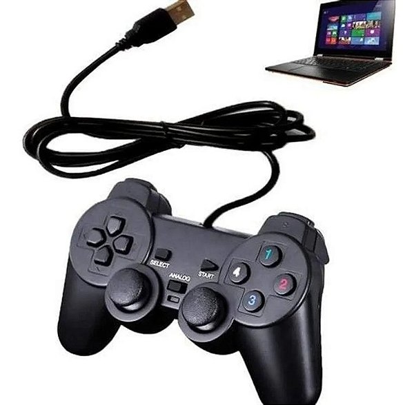 Controle Com Fio PS2 USB Para Console Retro