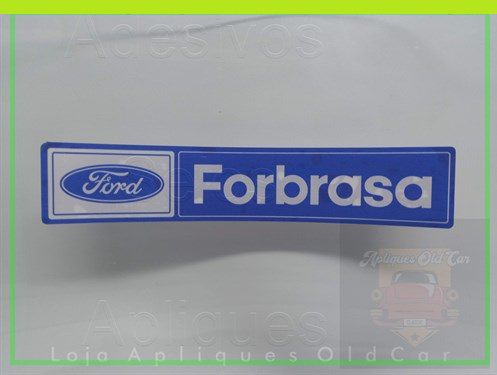 Adesivo Concessionária Ford - Forbrasa  (reverso - Colagem Interna no Vidro)