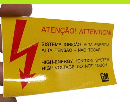ADESIVO SISTEMA IGNIÇÃO DE ALTA ENERGIA - LINHA GM