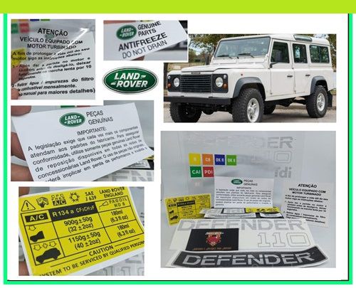 Adesivos Land Rover Defender 110 Tdi - (kit Selos e Adesivos Informativos)