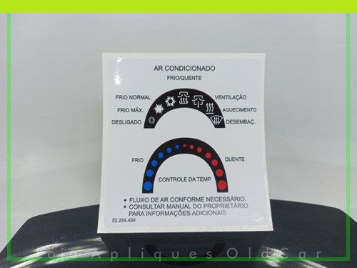 Adesivo Ar-condicionado Kadett - (colagem Quebra Sol)