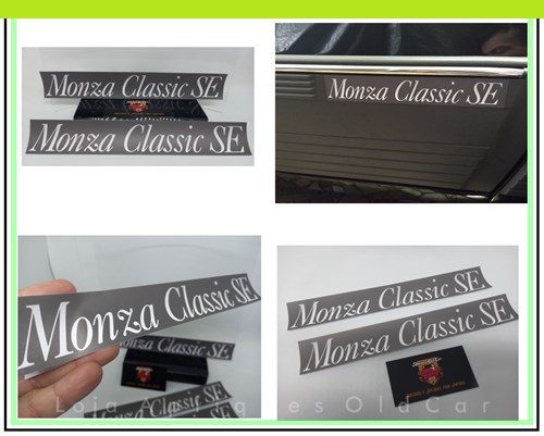 Adesivo Emblema Monza Classic Se - par Apliques do Console das Portas