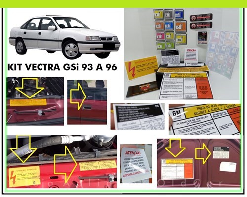 Kit Adesivos e Selos Vectra Gsi - 93 a 96