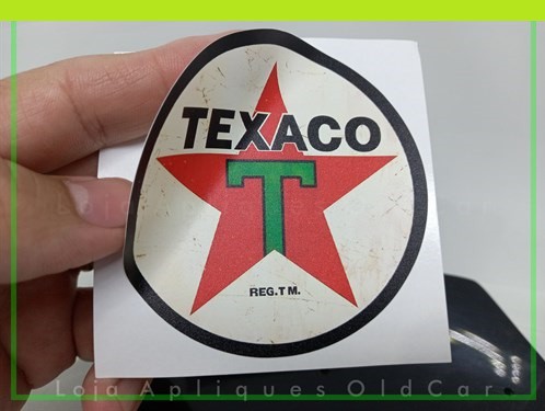 Adesivo Retrô Texaco - Decorativo de Época (colagem Lataria ou Vidro)