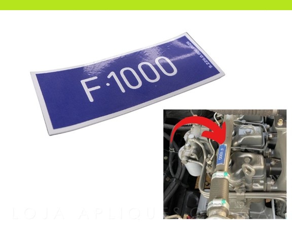Adesivo F1000 Selo do Cavalete de Água / Motor Mwm / F1000 89 a 92