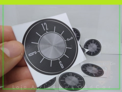Adesivo Aplique Relógio / Painel Maverick 4cil, 6cil, 8cil / Diâmetro 5,5cm ou 4,7cm