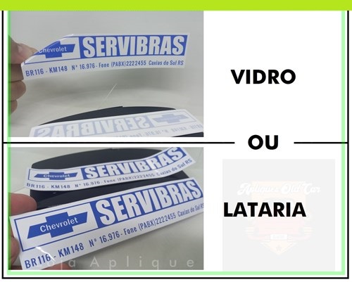 Adesivo Concessionária Chevrolet Servibras / Decorativo de Época / Vidro ou Lataria