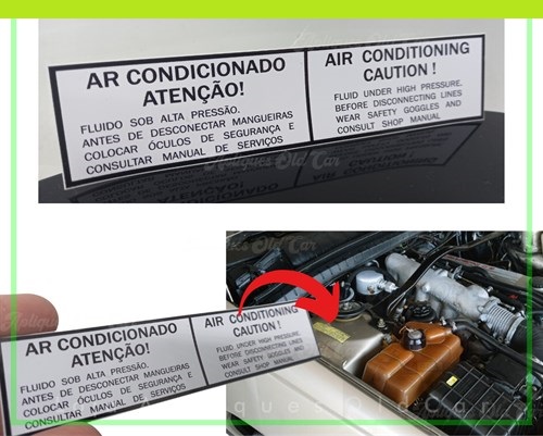 Adesivo ar Condicionado / Fluído Sob Alta Pressão / Linha Gm / Omega Vectra G1